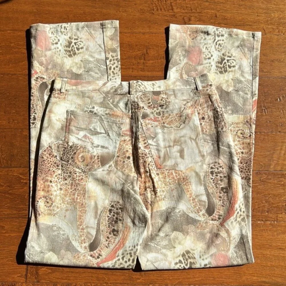 Olsen Women's Straight Leg Jeans - Animal Print - Picture 3 of 10